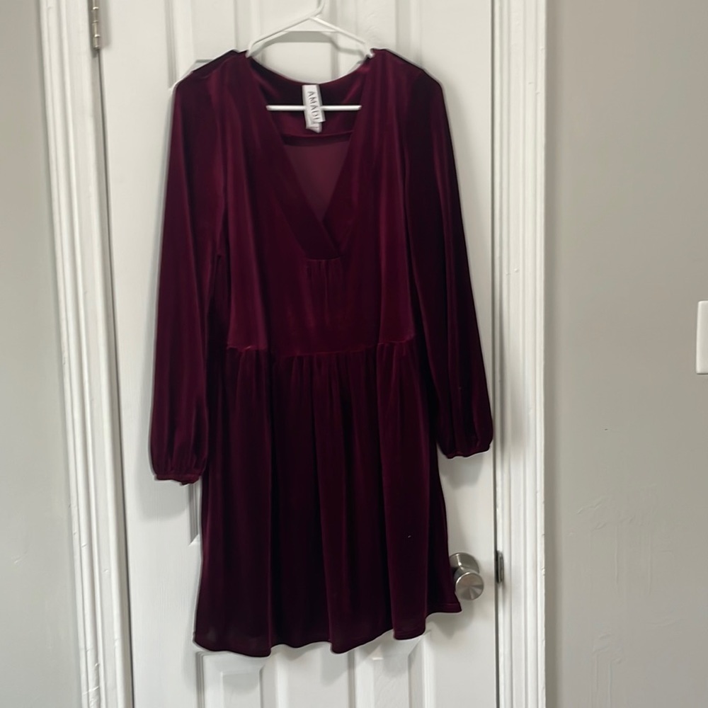 Holiday velvet dress